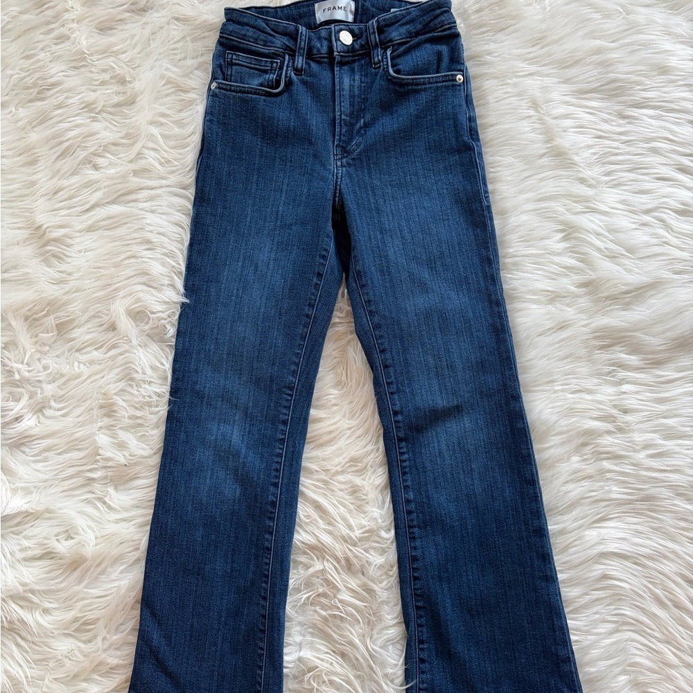 Frame Le Crop Mini Boot Cut High Rise Jeans - Picture 2 of 7